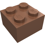 Деталь LEGO Кирпичик 2 x 2, Темный телесный
