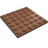Деталь LEGO Пластина 6 x 6, Темный телесный