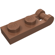 Деталь LEGO Пластина специальная 1 x 2, с ручкой на торце, Темный телесный