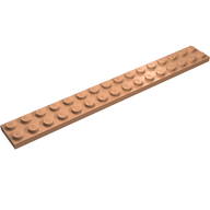 Деталь LEGO Пластина 2 x 16, Телесный