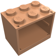 Деталь LEGO Шкаф 2 x 3 x 2, со сплошными штырьками, Телесный
