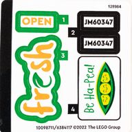 Деталь LEGO Лист наклеек для набора 60347-1, Цвет не указан/любой
