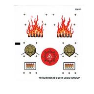 Деталь LEGO Sticker for Set 70147 - Sheet 1 Fire (18502/6083649), Цвет не указан/любой
