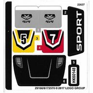 Деталь LEGO Sticker for Set 60148-1 - (29166/6172570), Цвет не указан/любой