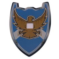 Деталь LEGO Paper, Shield with Knights Kingdom Jayko Hawk Print (For Large Figs), Цвет не указан/любой