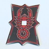 Деталь LEGO Paper - Shield with Knights Kingdom Vladek Print (For Large Figs), Цвет не указан/любой