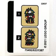 Деталь LEGO Лист наклеек для набора 80106-1, Цвет не указан/любой