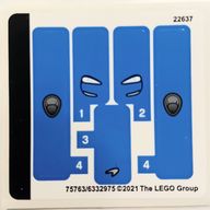 Деталь LEGO Лист наклеек для набора 30343-1, Цвет не указан/любой