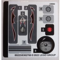 Деталь LEGO Лист наклеек для набора 42132-1, Цвет не указан/любой