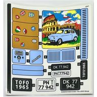 Деталь LEGO Лист наклеек для набора 77942-1, Цвет не указан/любой