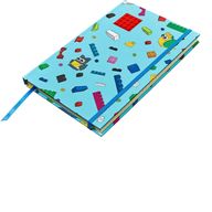 Деталь LEGO Notebook with Brick Images, Embedded Red 4 x 4 Plate, Blue Ribbon, Цвет не указан/любой