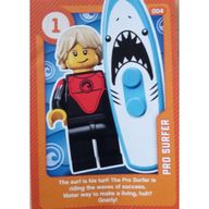 Деталь LEGO Trading Card, Create the World Living Amazingly - Pro Surfer, Цвет не указан/любой
