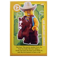 Деталь LEGO Trading Card, Create the World Living Amazingly - Cowboy Costume Guy, Цвет не указан/любой