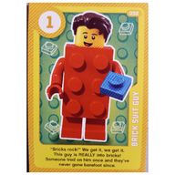 Деталь LEGO Trading Card, Create the World Living Amazingly - Brick Suit Guy, Цвет не указан/любой