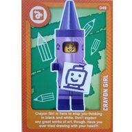 Деталь LEGO Trading Card, Create the World Living Amazingly - Crayon Girl, Цвет не указан/любой