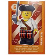 Деталь LEGO Trading Card, Create the World Living Amazingly - Pirate Girl, Цвет не указан/любой