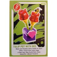 Деталь LEGO Trading Card, Create the World Living Amazingly - Tulip Pot With Bee, Цвет не указан/любой