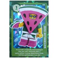 Деталь LEGO Trading Card, Create the World Living Amazingly - Watermelon Dude (Foil), Цвет не указан/любой
