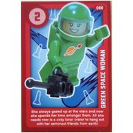 Деталь LEGO Trading Card, Create the World Living Amazingly - Green Space Woman, Цвет не указан/любой