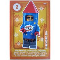 Деталь LEGO Trading Card, Create the World Living Amazingly - Firework Guy, Цвет не указан/любой