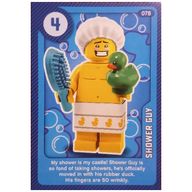Деталь LEGO Trading Card, Create the World Living Amazingly - Shower Guy, Цвет не указан/любой