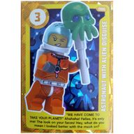 Деталь LEGO Trading Card, Create the World Living Amazingly - Astronaut With Alien Disguise (Foil), Цвет не указан/любой