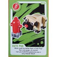 Деталь LEGO Trading Card, Create the World Living Amazingly - Cute Pug, Цвет не указан/любой