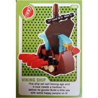 Деталь LEGO Trading Card, Create the World Living Amazingly - Viking Ship, Цвет не указан/любой