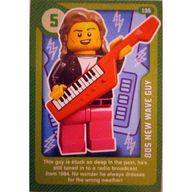 Деталь LEGO Trading Card, Create the World Living Amazingly - 80s New Wave Guy, Цвет не указан/любой