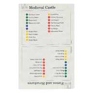 Деталь LEGO Activity Card, Set 9603, Index 01 - Medieval Castle & Forces and Structures, Цвет не указан/любой