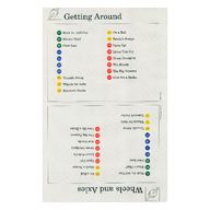 Деталь LEGO Activity Card, Set 9603, Index 05 - Getting Around & Wheels and Axles, Цвет не указан/любой