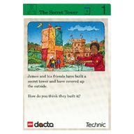 Деталь LEGO Activity Card, Set 9603, Green 01 - The Secret Tower, Цвет не указан/любой