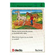 Деталь LEGO Activity Card, Set 9603, Green 04 - Where's the Gate?, Цвет не указан/любой