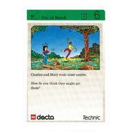Деталь LEGO Activity Card, Set 9603, Green 06 - Out of Reach, Цвет не указан/любой