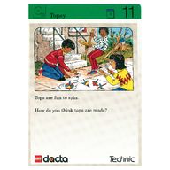 Деталь LEGO Activity Card, Set 9603, Green 11 - Topsy, Цвет не указан/любой