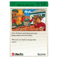 Деталь LEGO Activity Card, Set 9603, Green 14 - Walk In, Roll Out, Цвет не указан/любой