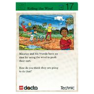 Деталь LEGO Activity Card, Set 9603, Green 17 - Riding the Wind, Цвет не указан/любой