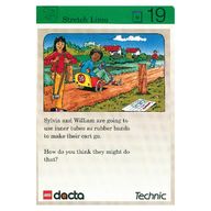 Деталь LEGO Activity Card, Set 9603, Green 19 - Stretch Limo, Цвет не указан/любой