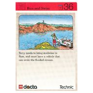 Деталь LEGO Activity Card, Set 9603, Invention 36 - Run and Swim, Цвет не указан/любой