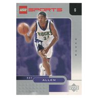 Деталь LEGO Trading Card, NBA: Ray Allen, Milwaukee Bucks #34, Цвет не указан/любой