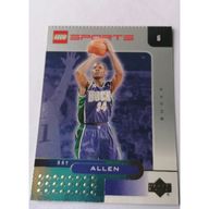 Деталь LEGO Trading Card, NBA: Ray Allen, Milwaukee Bucks #34  (Gold Leaf), Цвет не указан/любой