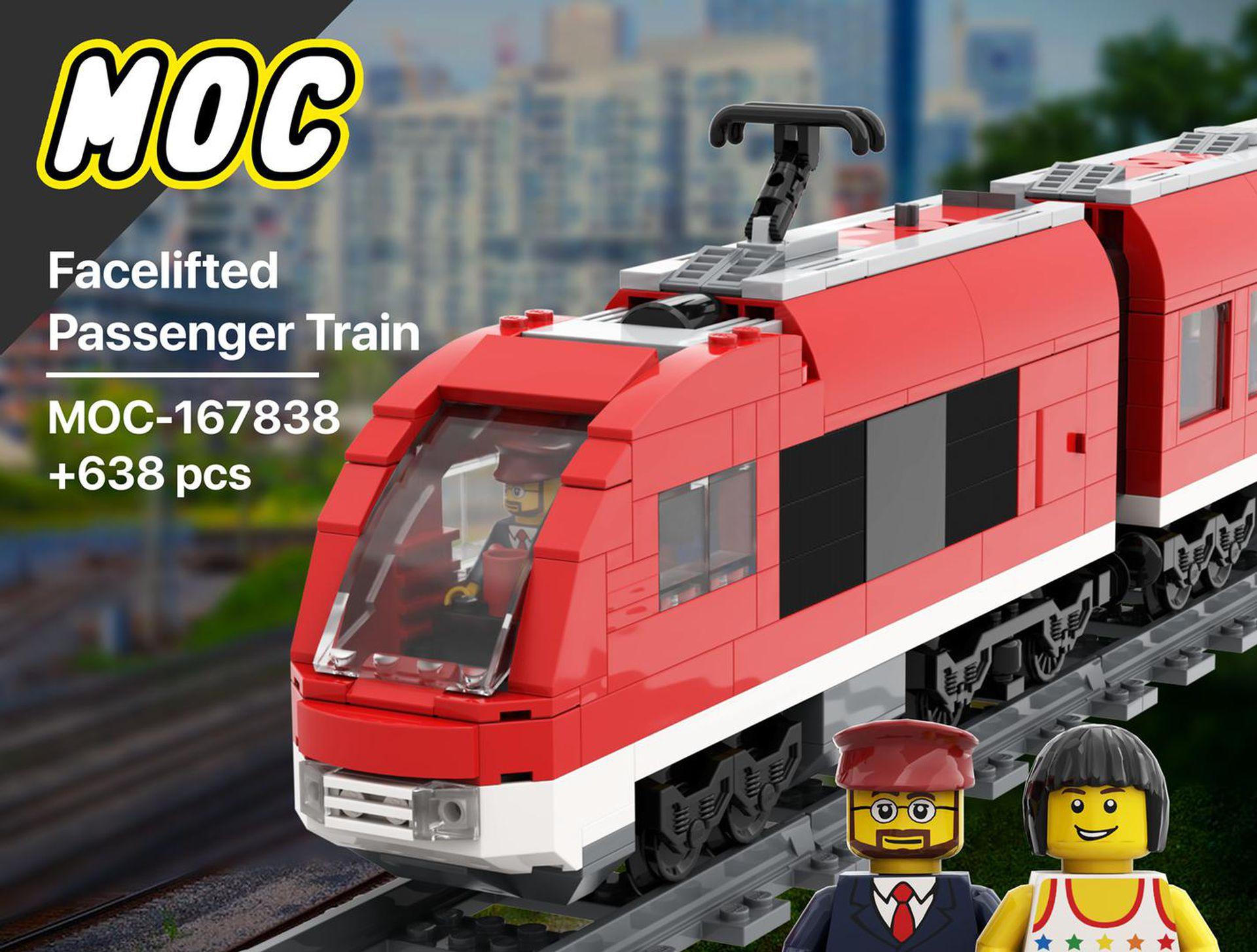 Facelifted Passenenger Train 7938 City Trains Red RC Powered up