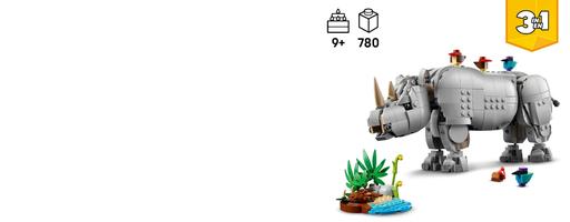Набор LEGO Wild Animals: Majestic Rhino with Birds