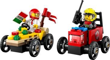 Набор LEGO 60458 Pizza vs. Fire Truck Race Car Pack