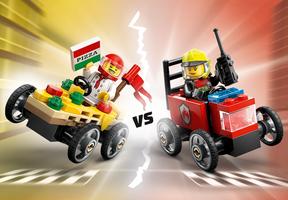 Набор LEGO Pizza vs. Fire Truck Race Car Pack