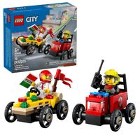 Набор LEGO Pizza vs. Fire Truck Race Car Pack