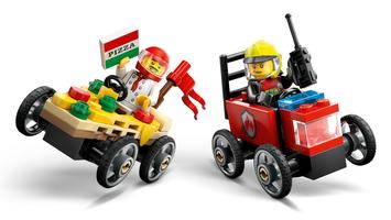 Набор LEGO Pizza vs. Fire Truck Race Car Pack