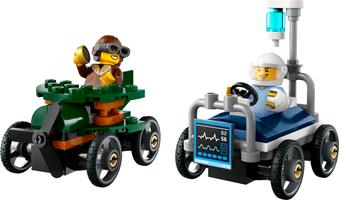 Набор LEGO 60459 Airplane vs. Hospital Bed Race Car Pack