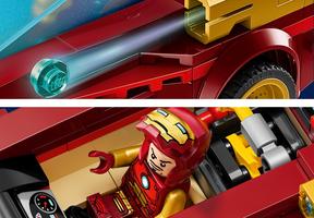 Набор LEGO Iron Man Car & Black Panther vs. Red Hulk