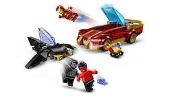Набор LEGO Iron Man Car & Black Panther vs. Red Hulk